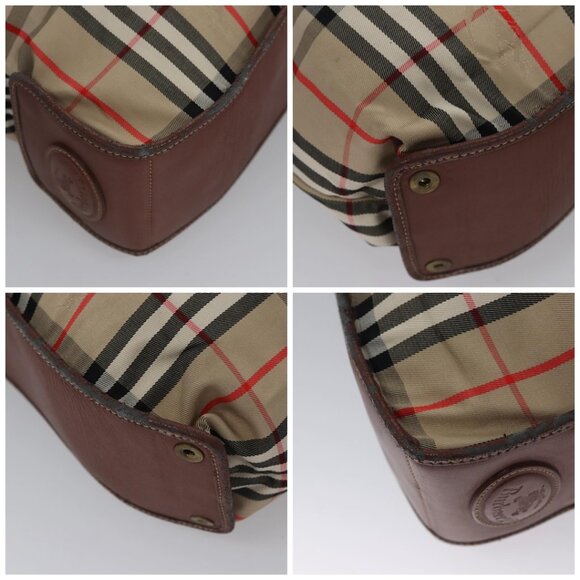 Burberrys Nova Check Hand Bag Canvas Beige Auth - Picture 16 of 16